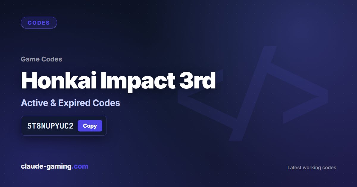 Honkai Impact 3rd codes