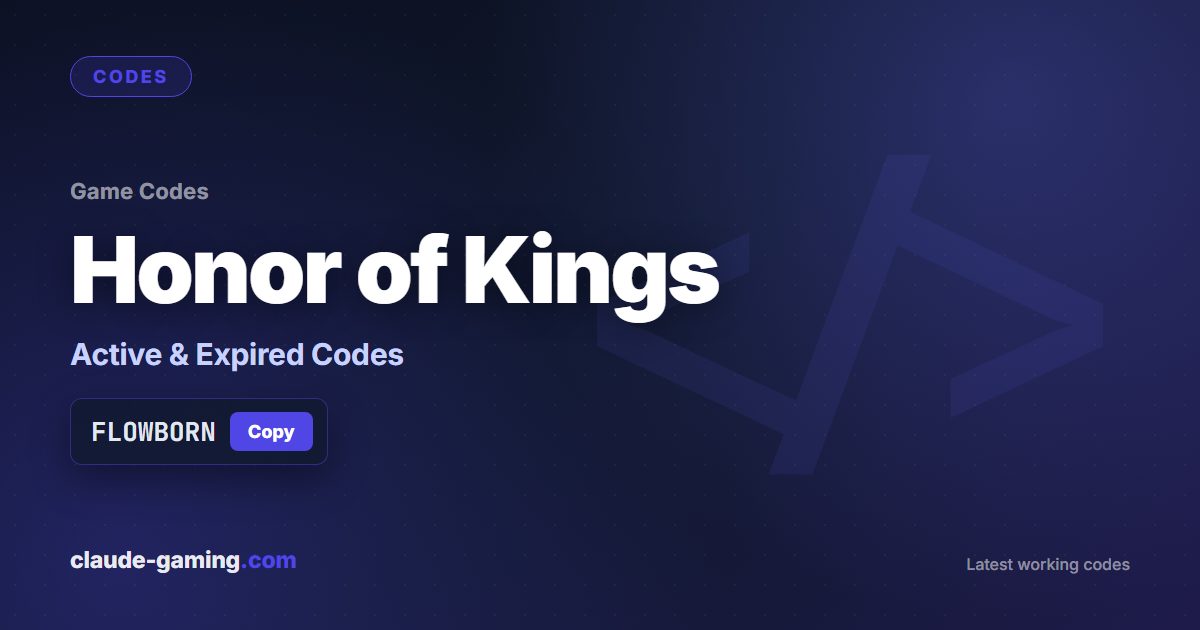 Honor of Kings codes