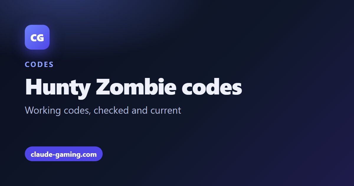 Hunty Zombie codes