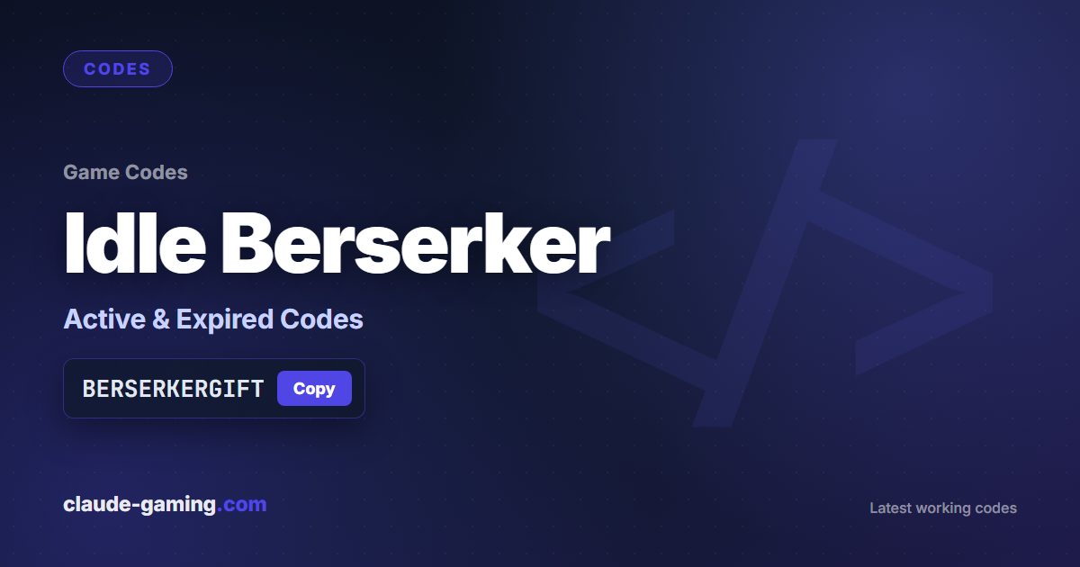 Idle Berserker codes