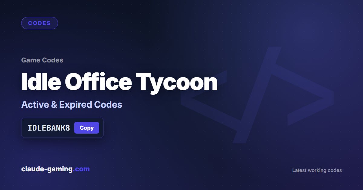 Idle Office Tycoon codes