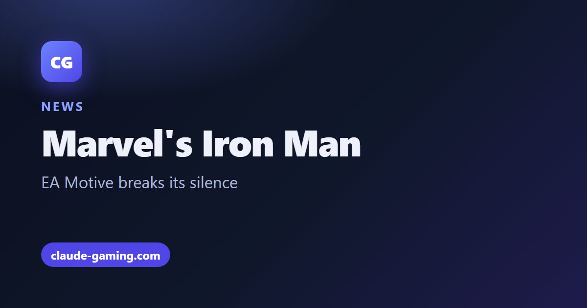 News graphic for EA Motive's Iron Man game breaking its silence after a leaked test trailer