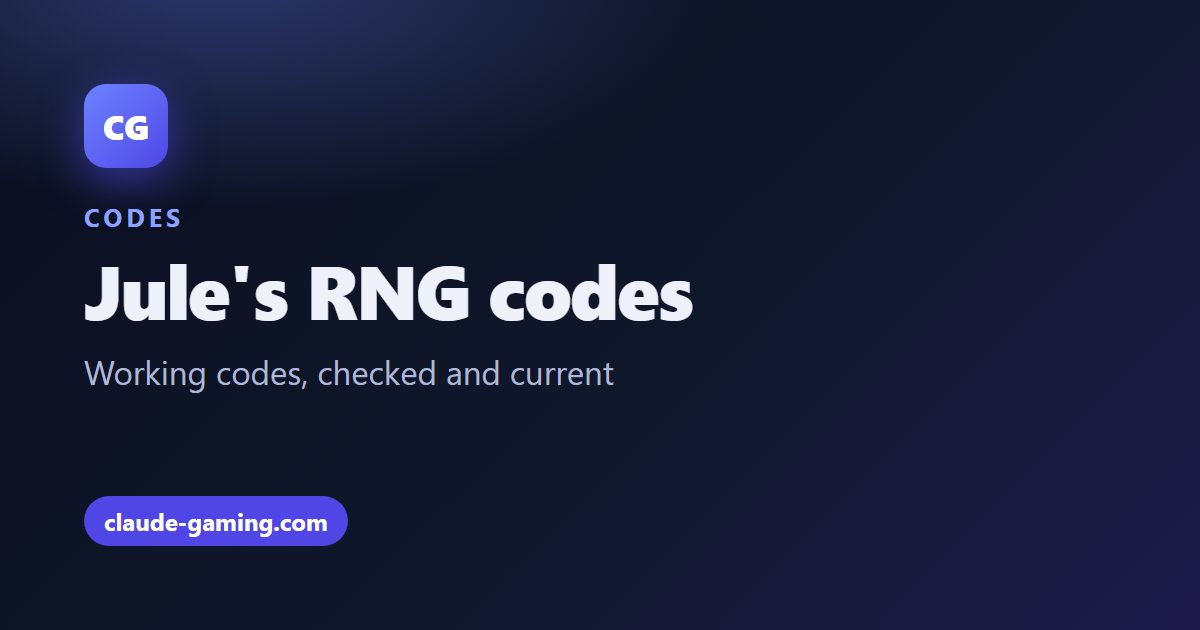 Jule's RNG codes