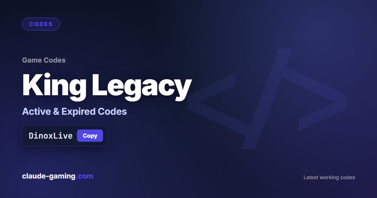 King Legacy codes