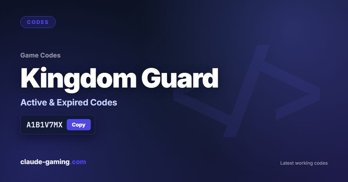 Kingdom Guard codes