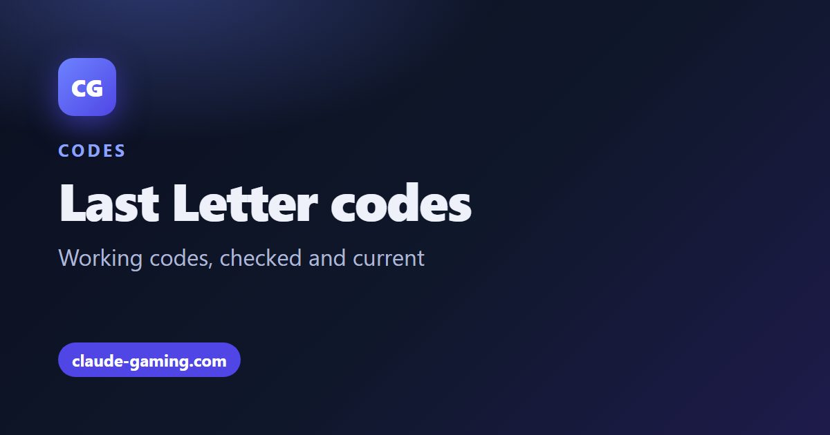 Last Letter codes