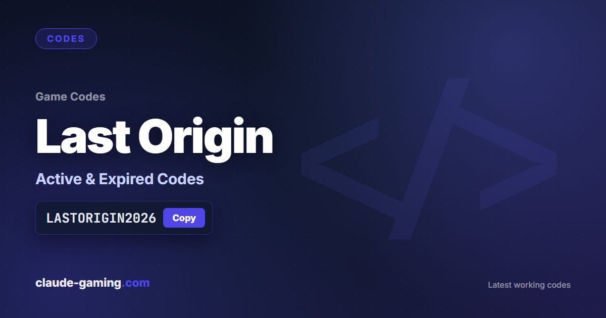 Last Origin codes