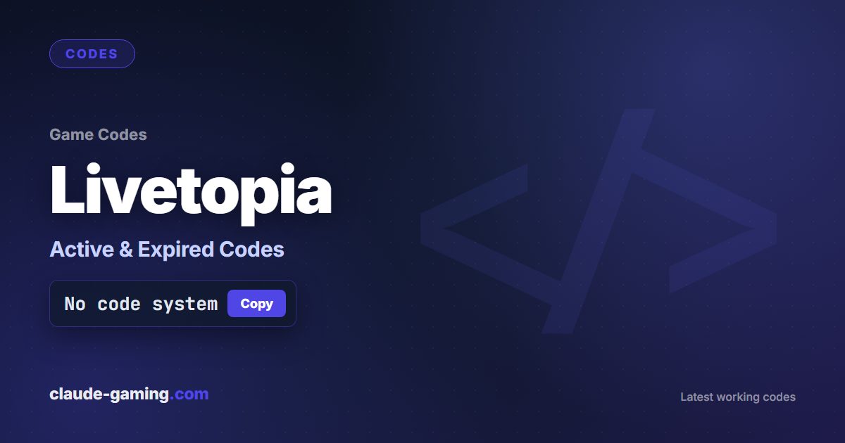 Livetopia codes