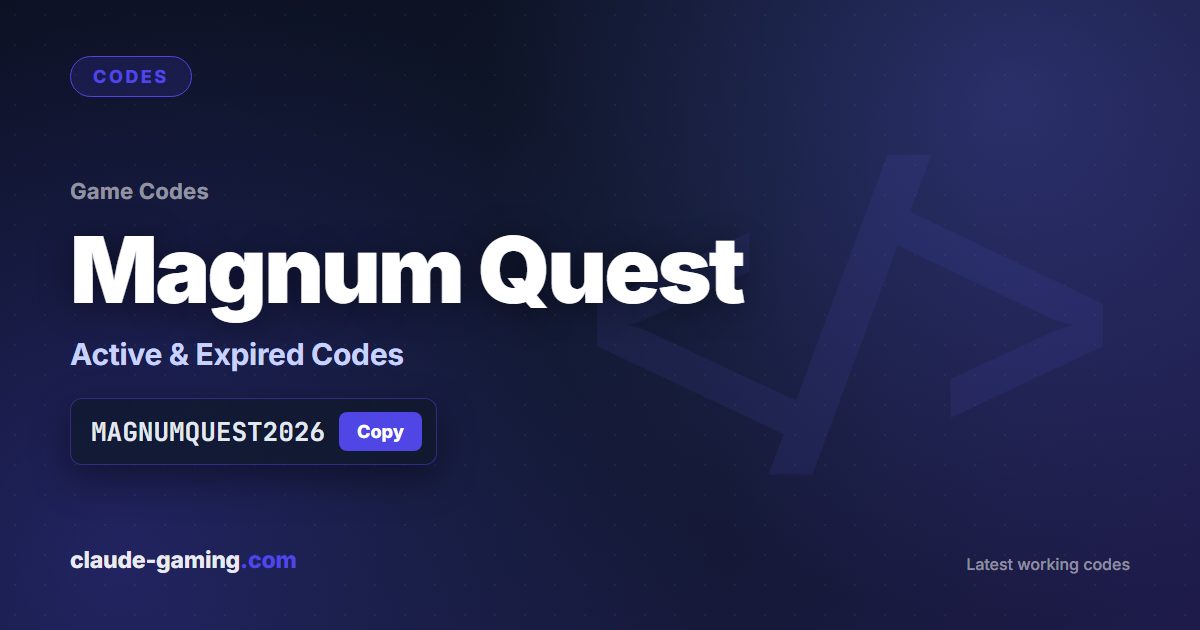 Magnum Quest codes