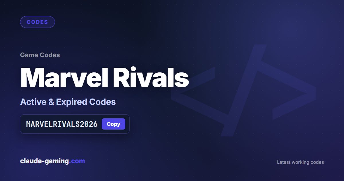 Marvel Rivals codes