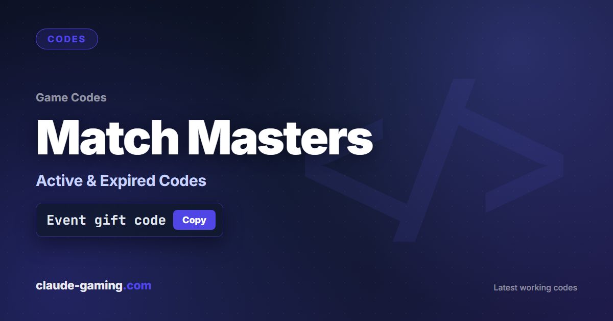 Match Masters codes