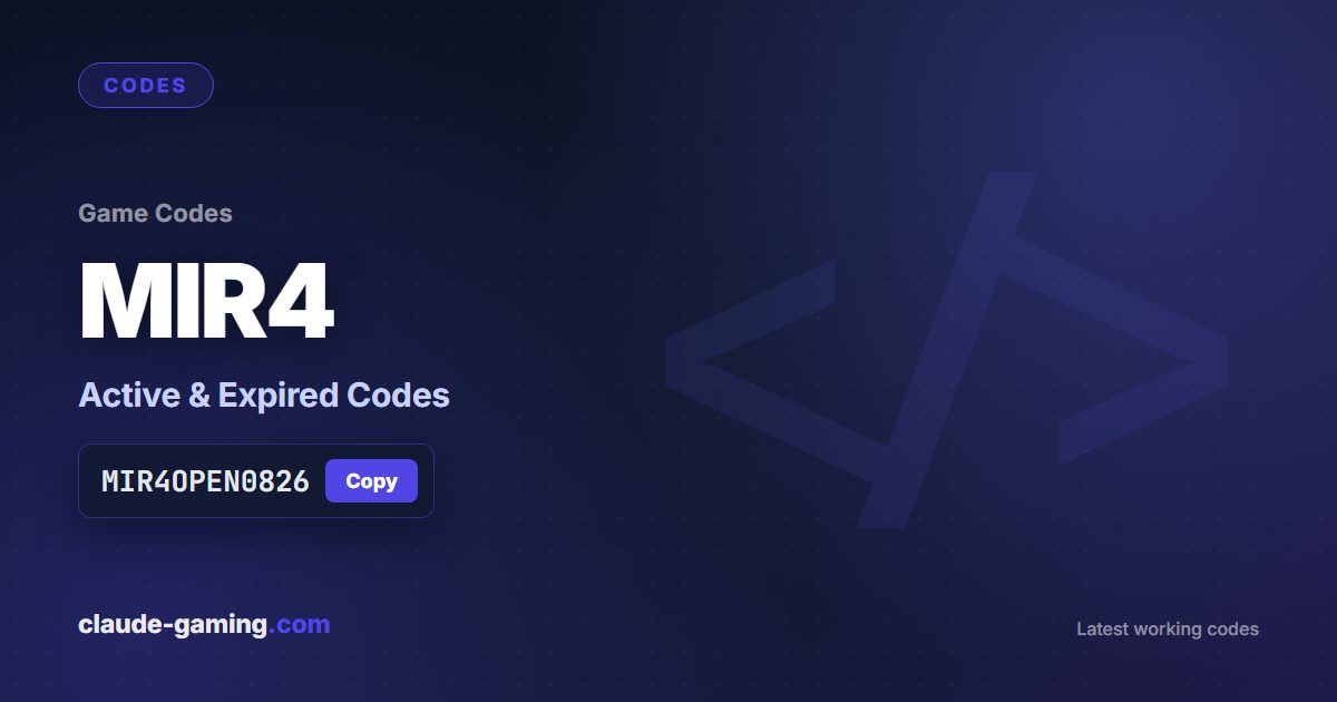 MIR4 codes