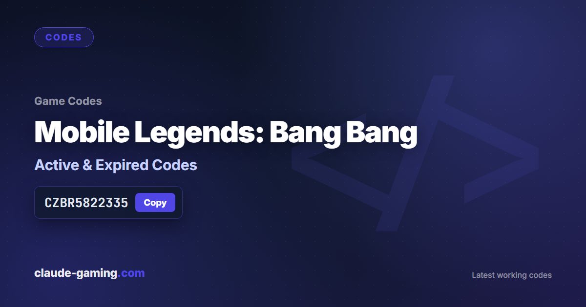 Mobile Legends: Bang Bang codes