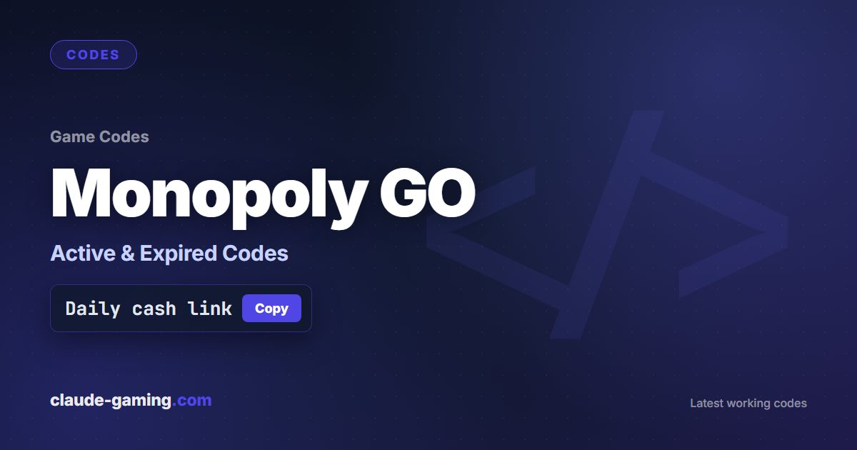 Monopoly GO codes