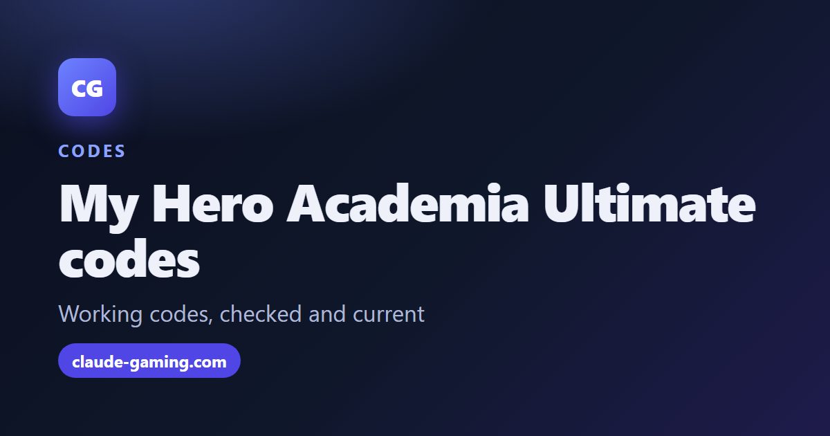 My Hero Academia Ultimate codes