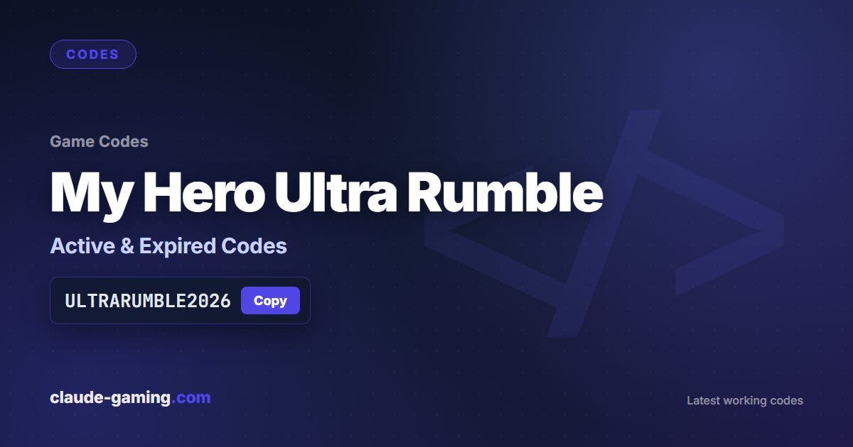My Hero Ultra Rumble codes
