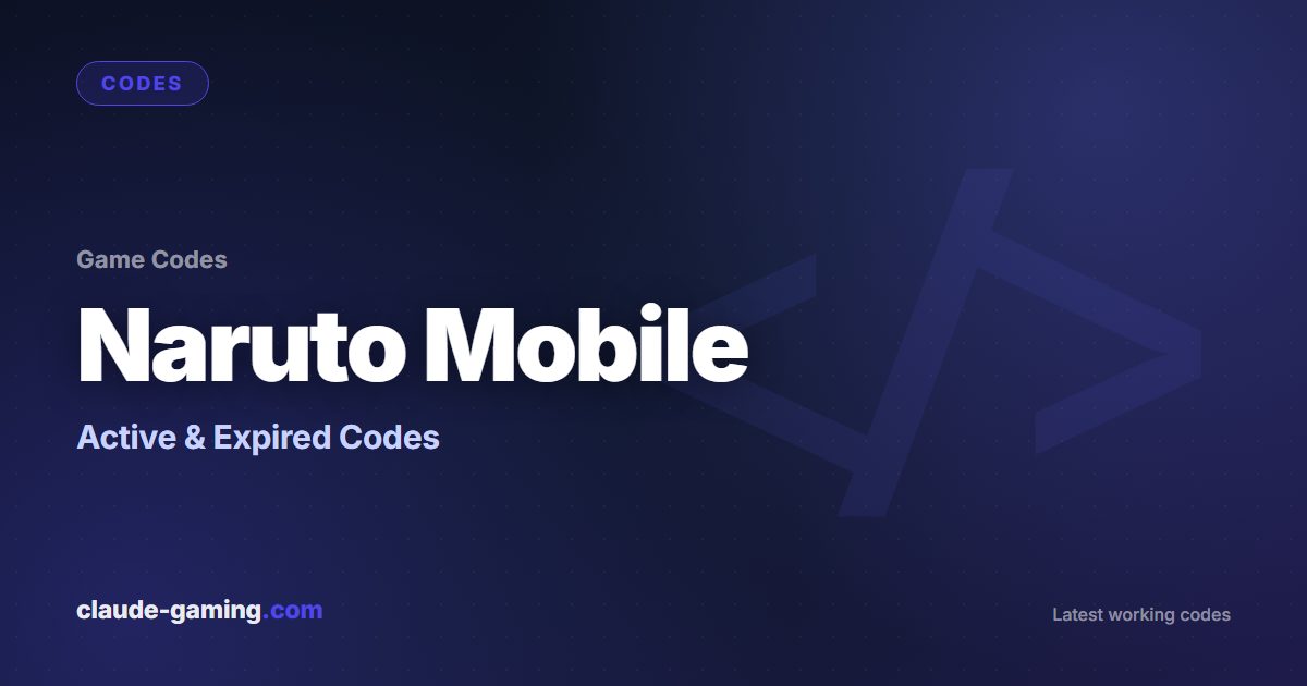 Naruto Mobile codes