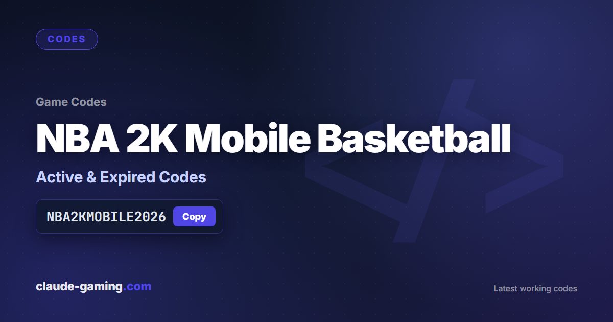 NBA 2K Mobile Basketball codes