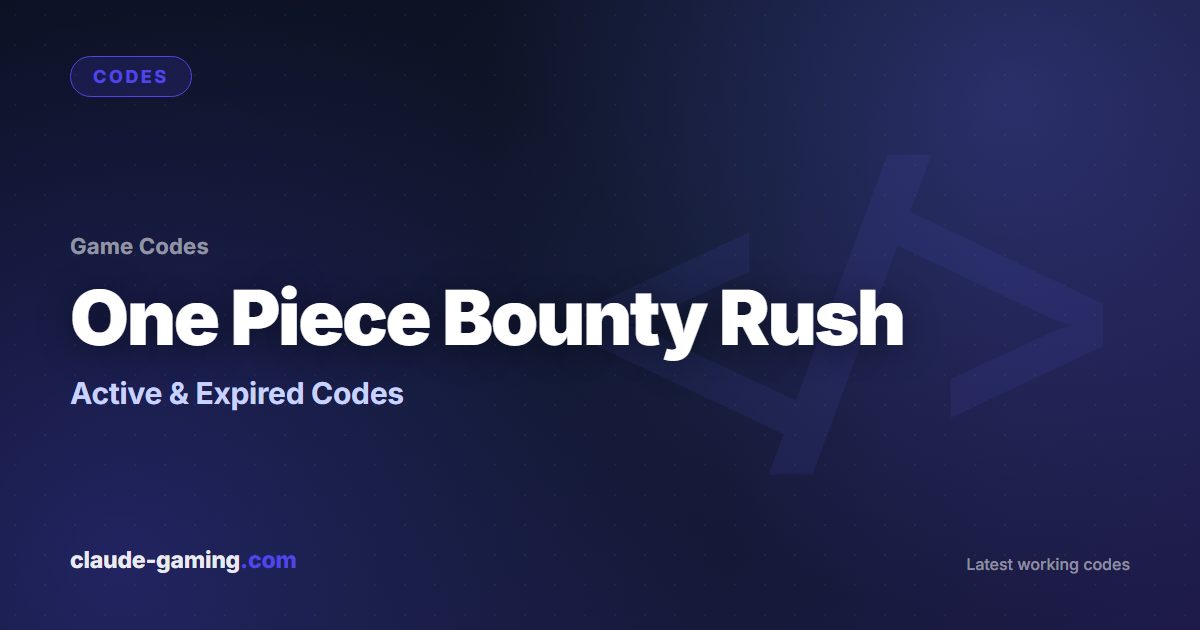 One Piece Bounty Rush codes