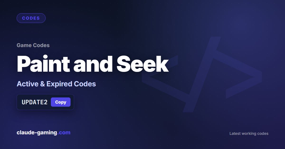 Paint and Seek codes