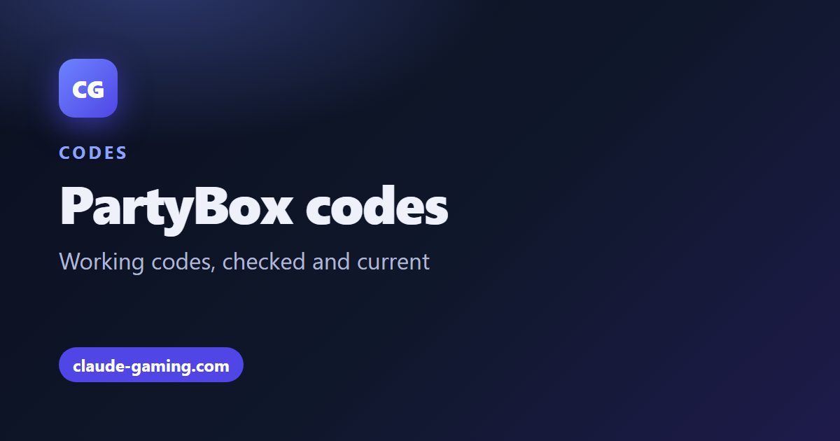 PartyBox codes