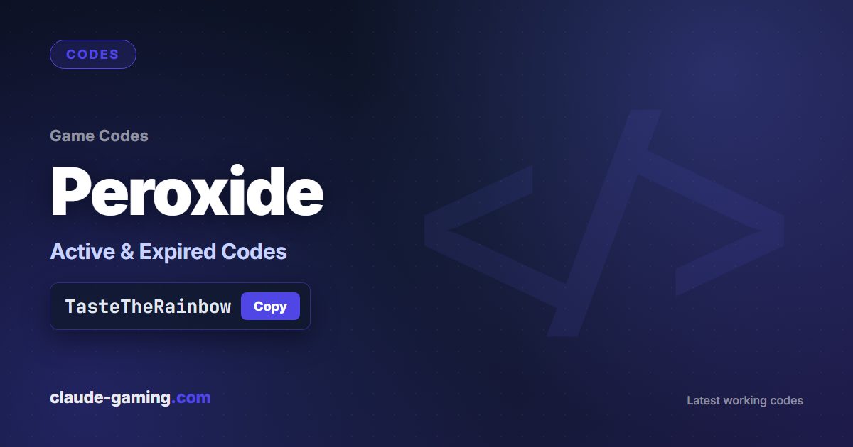 Peroxide codes