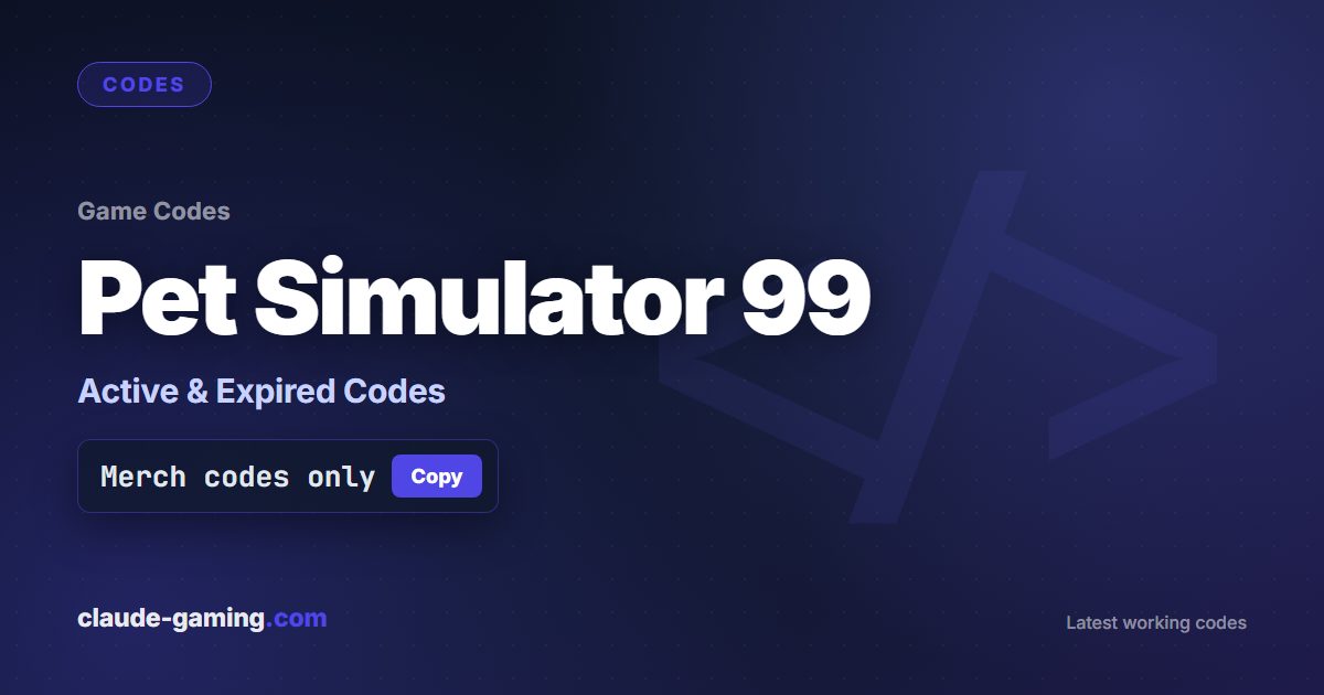 Pet Simulator 99 codes