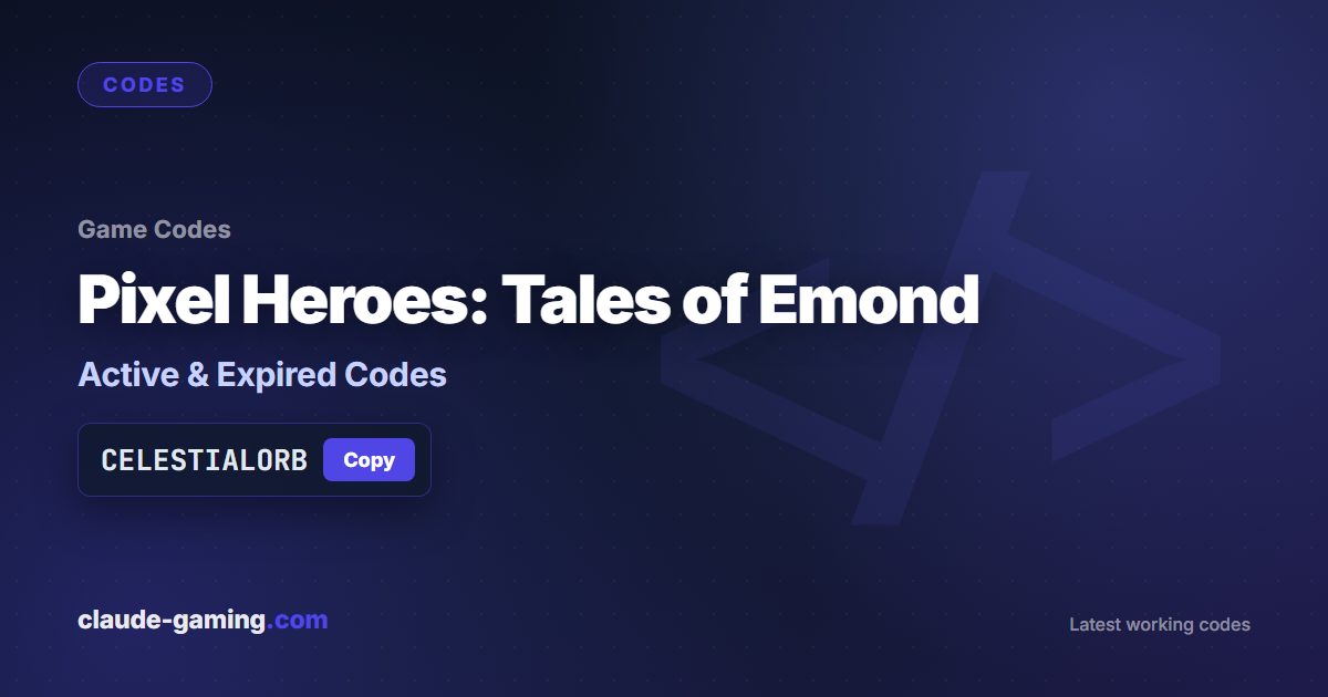 Pixel Heroes: Tales of Emond codes