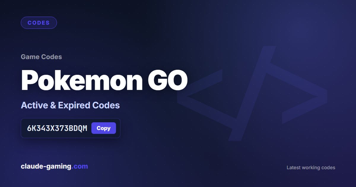 Pokemon GO codes