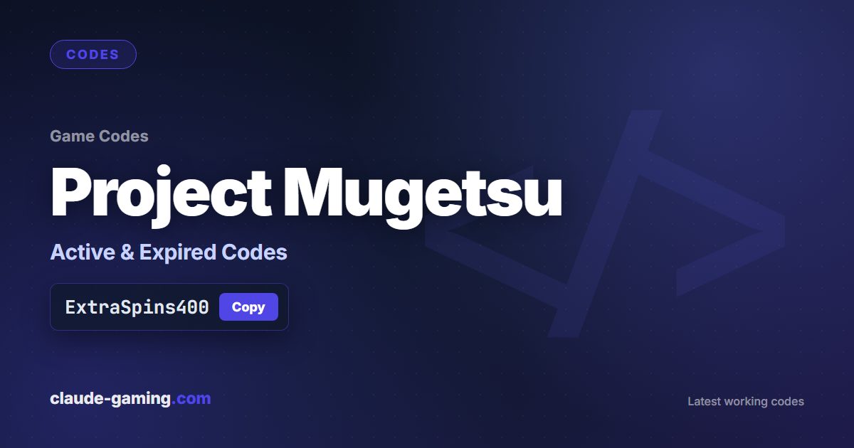Project Mugetsu codes