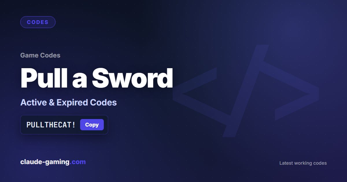 Pull a Sword codes