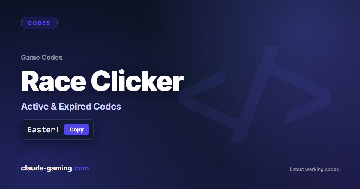 Race Clicker codes