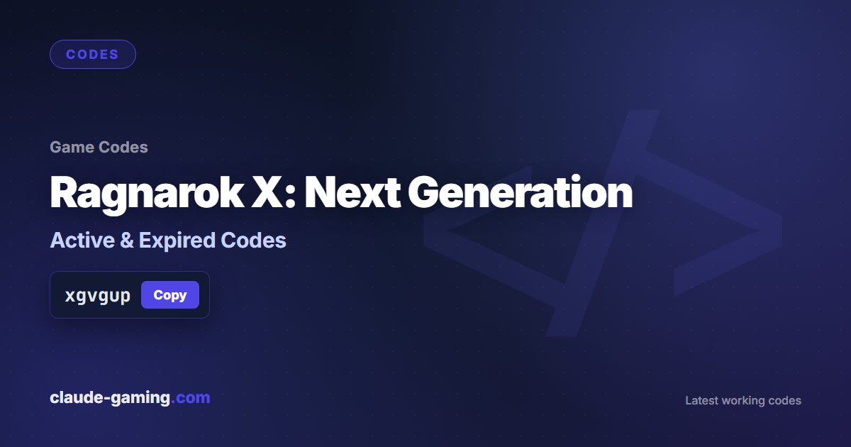Ragnarok X: Next Generation codes