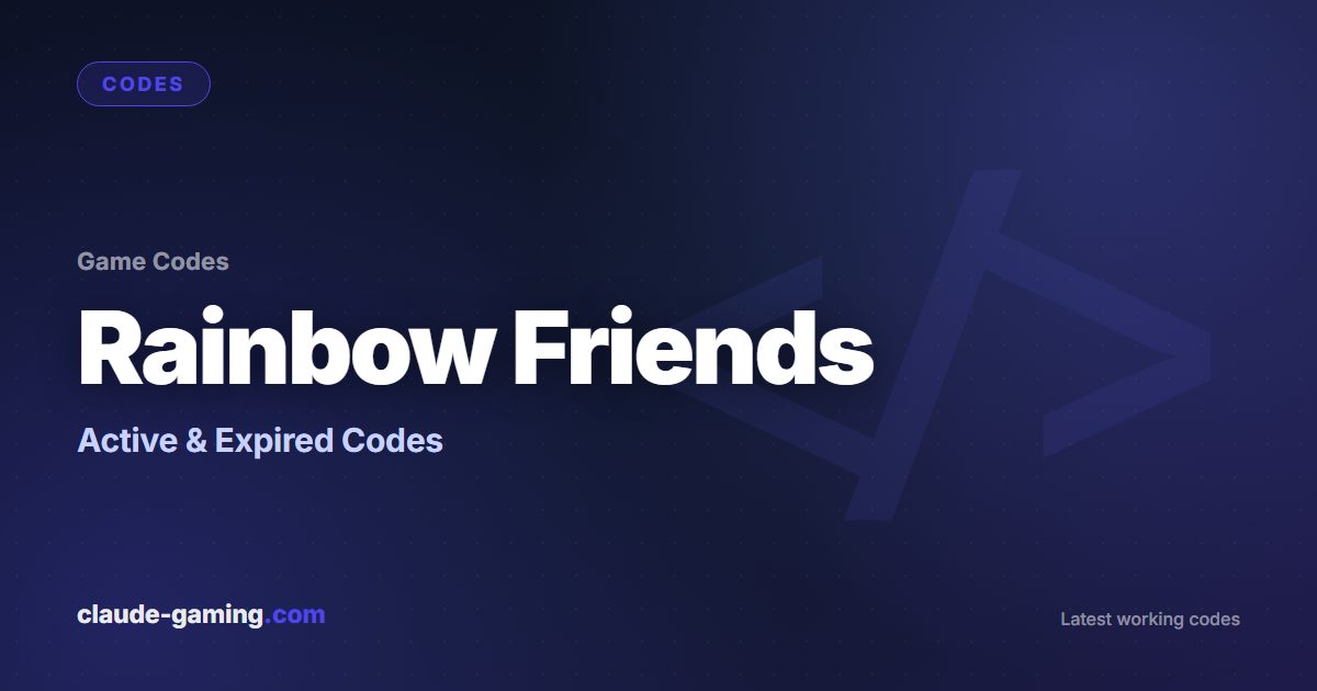 Rainbow Friends codes