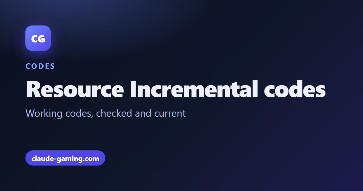 Resource Incremental codes