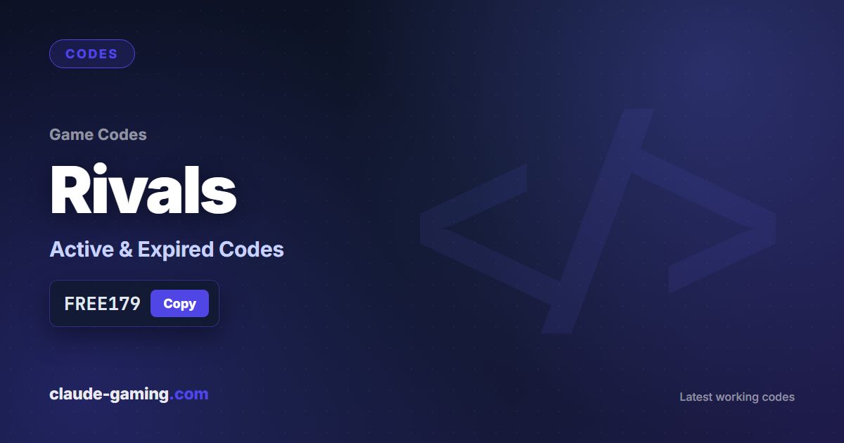 Rivals codes