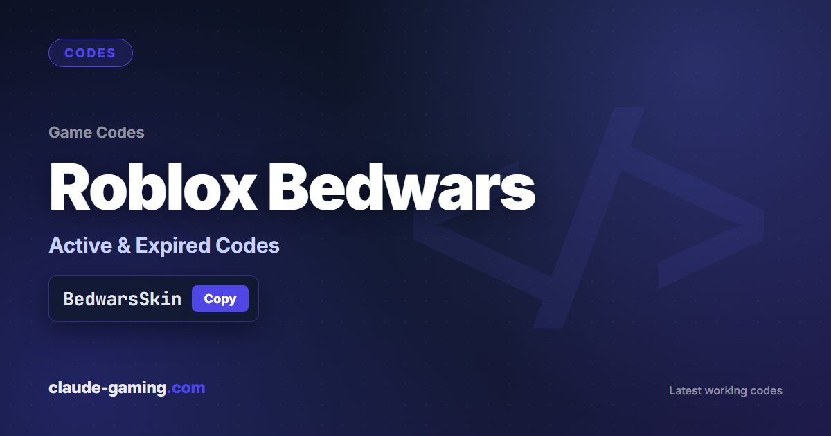 Roblox Bedwars codes