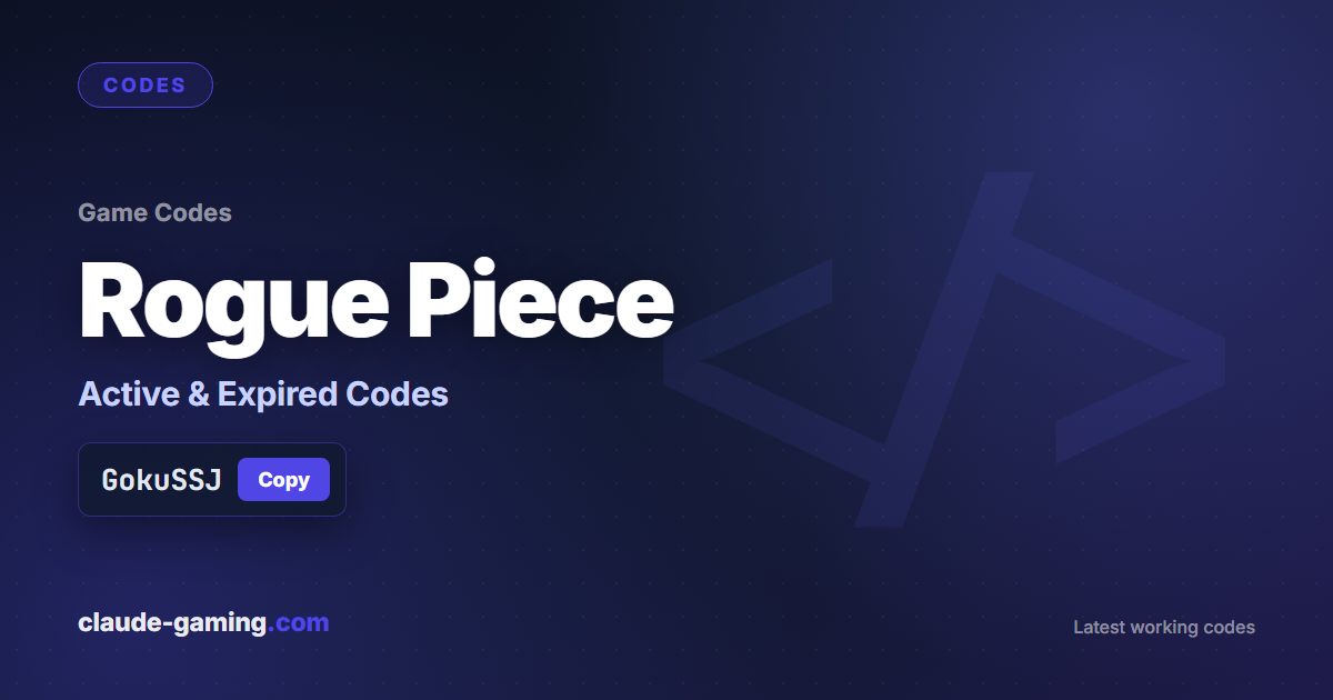 Rogue Piece codes