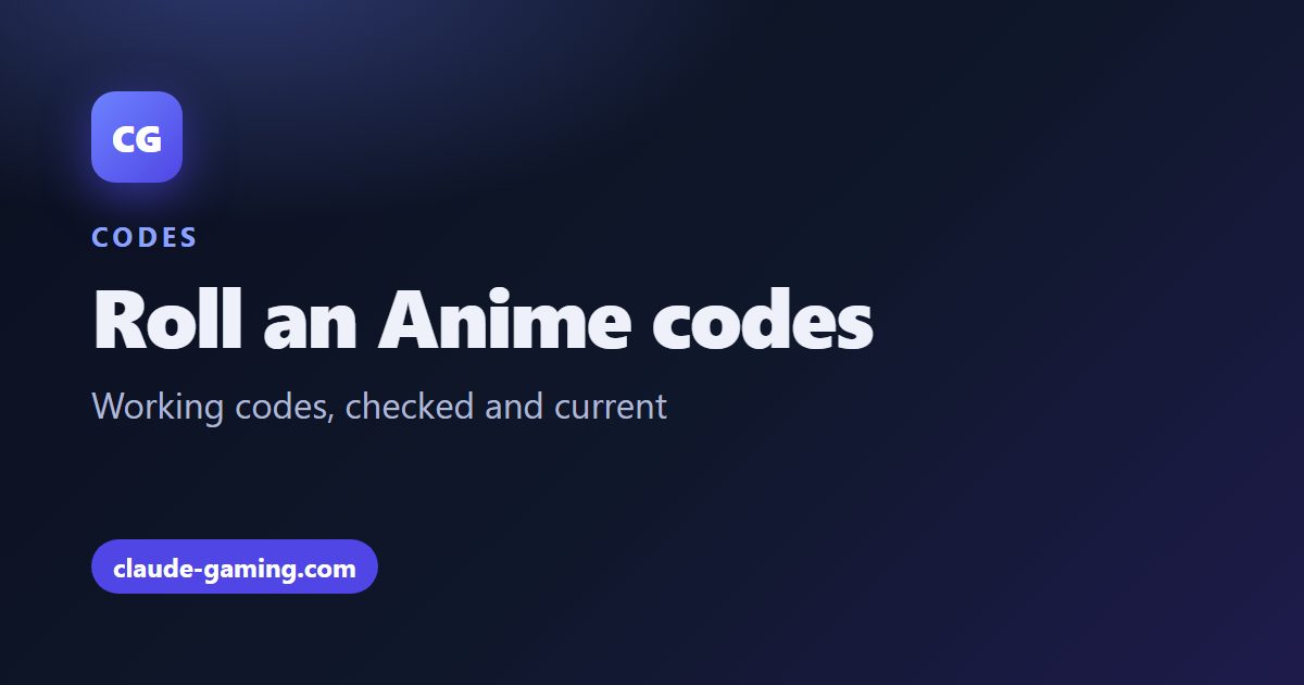 Roll an Anime codes