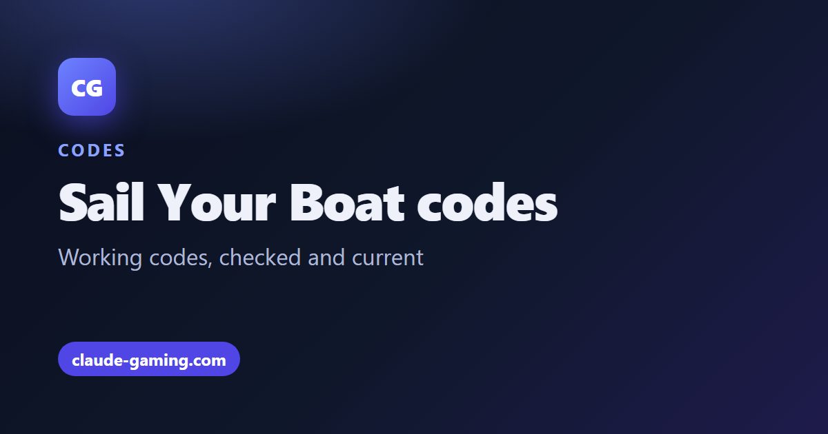 Sail Your Boat codes