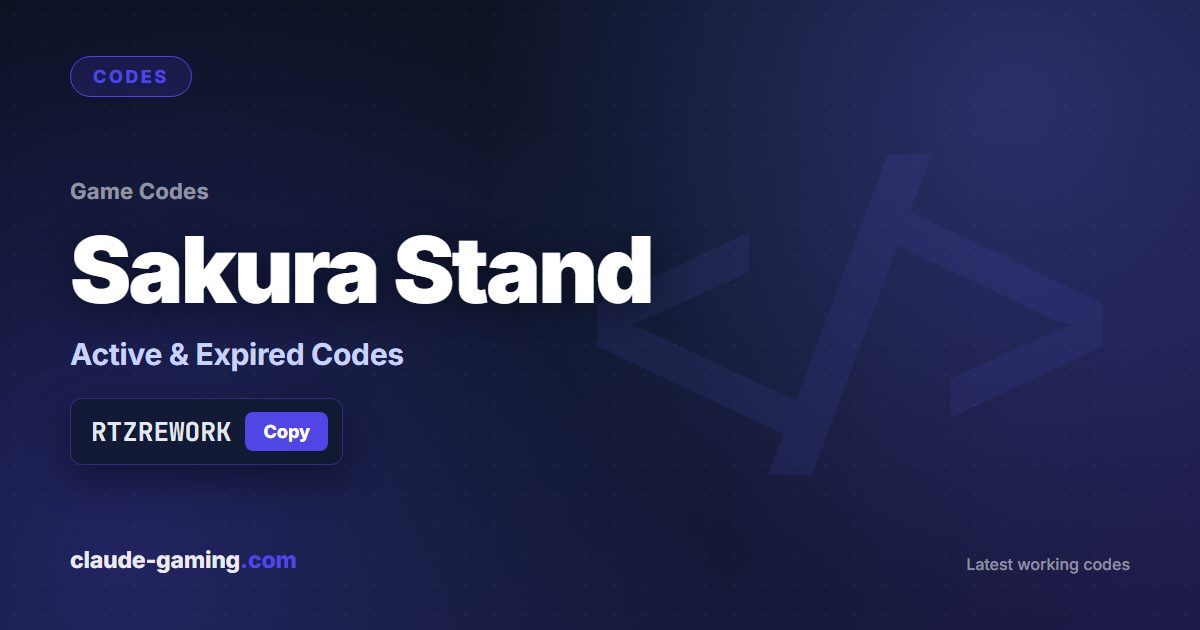 Sakura Stand codes