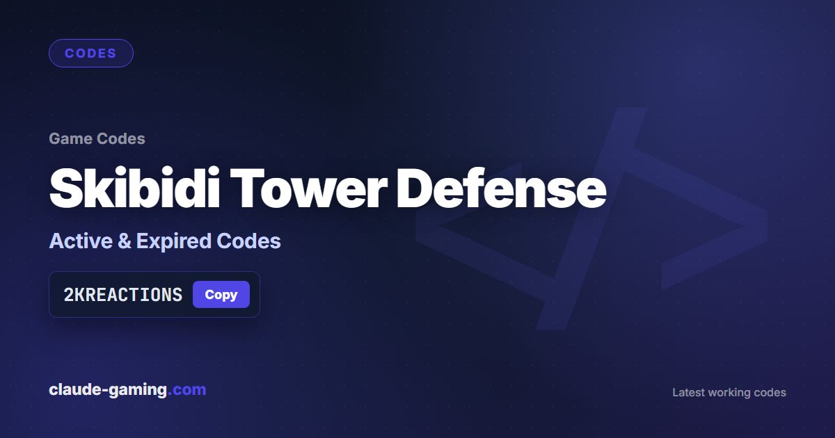 Skibidi Tower Defense codes