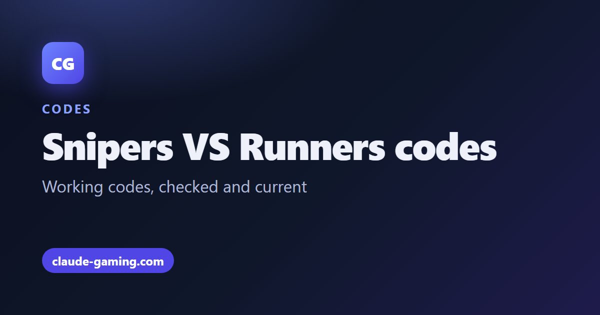 Snipers VS Runners codes