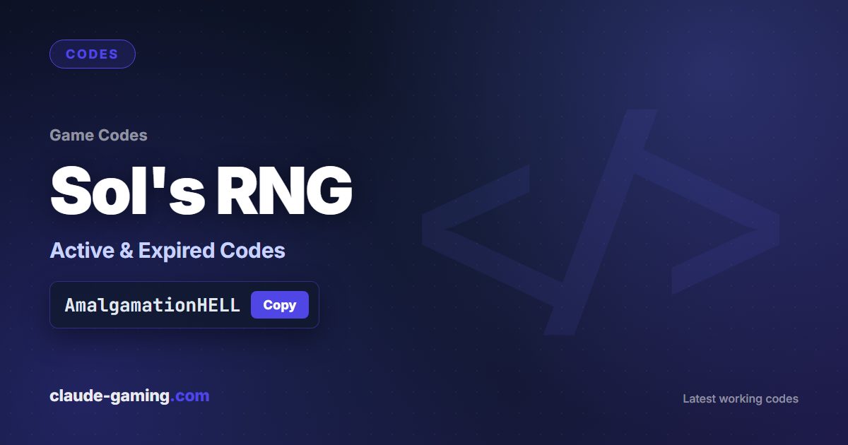 Sol's RNG codes