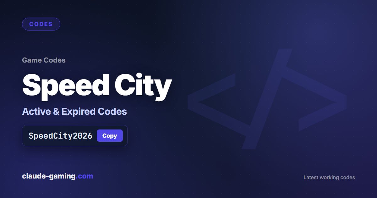 Speed City codes