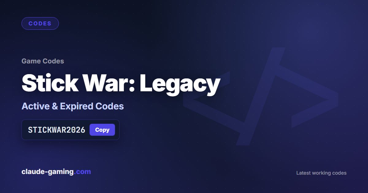 Stick War: Legacy codes