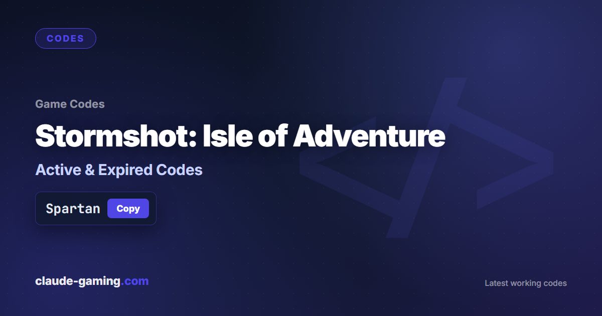 Stormshot: Isle of Adventure codes