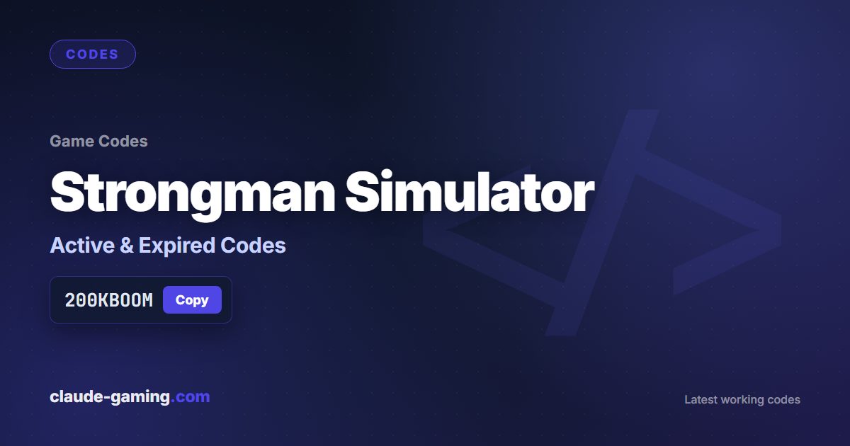 Strongman Simulator codes
