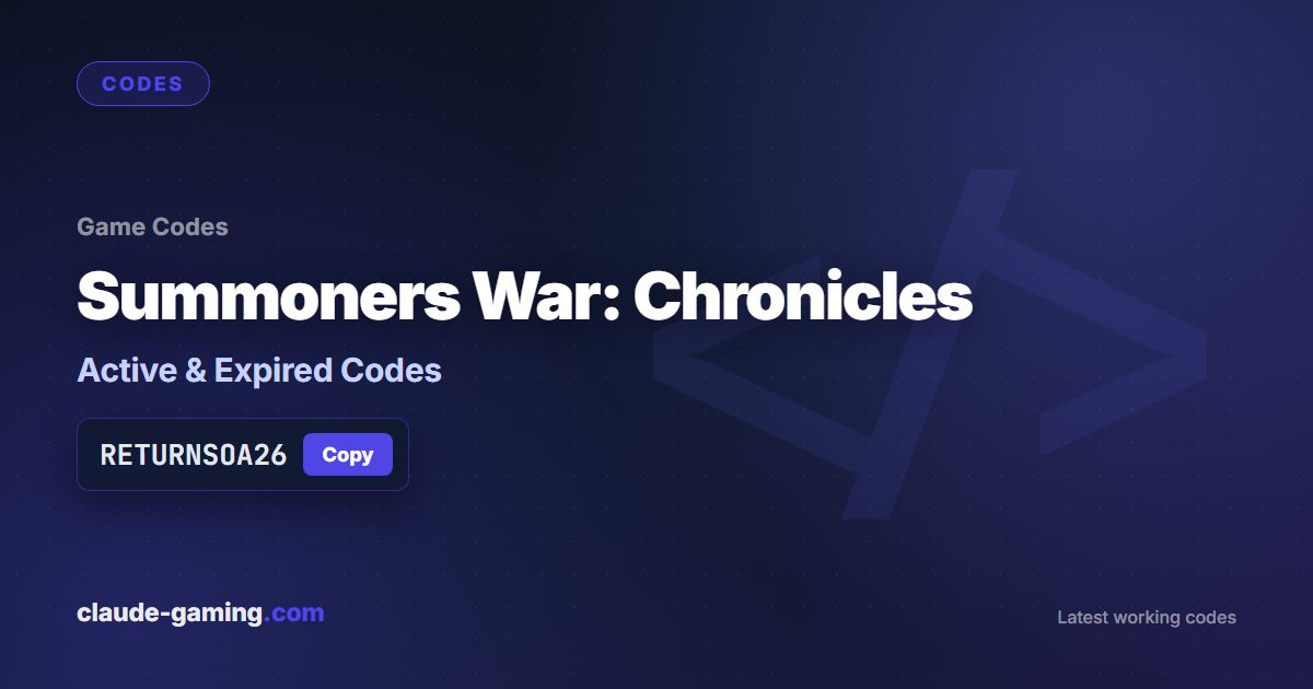Summoners War: Chronicles codes