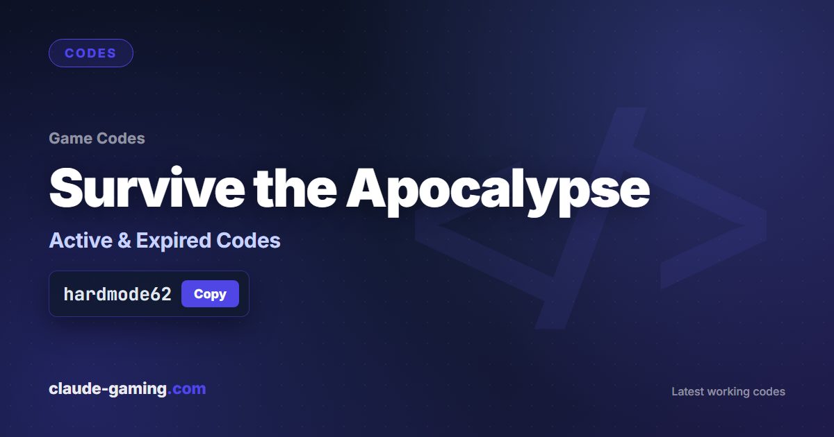Survive the Apocalypse codes